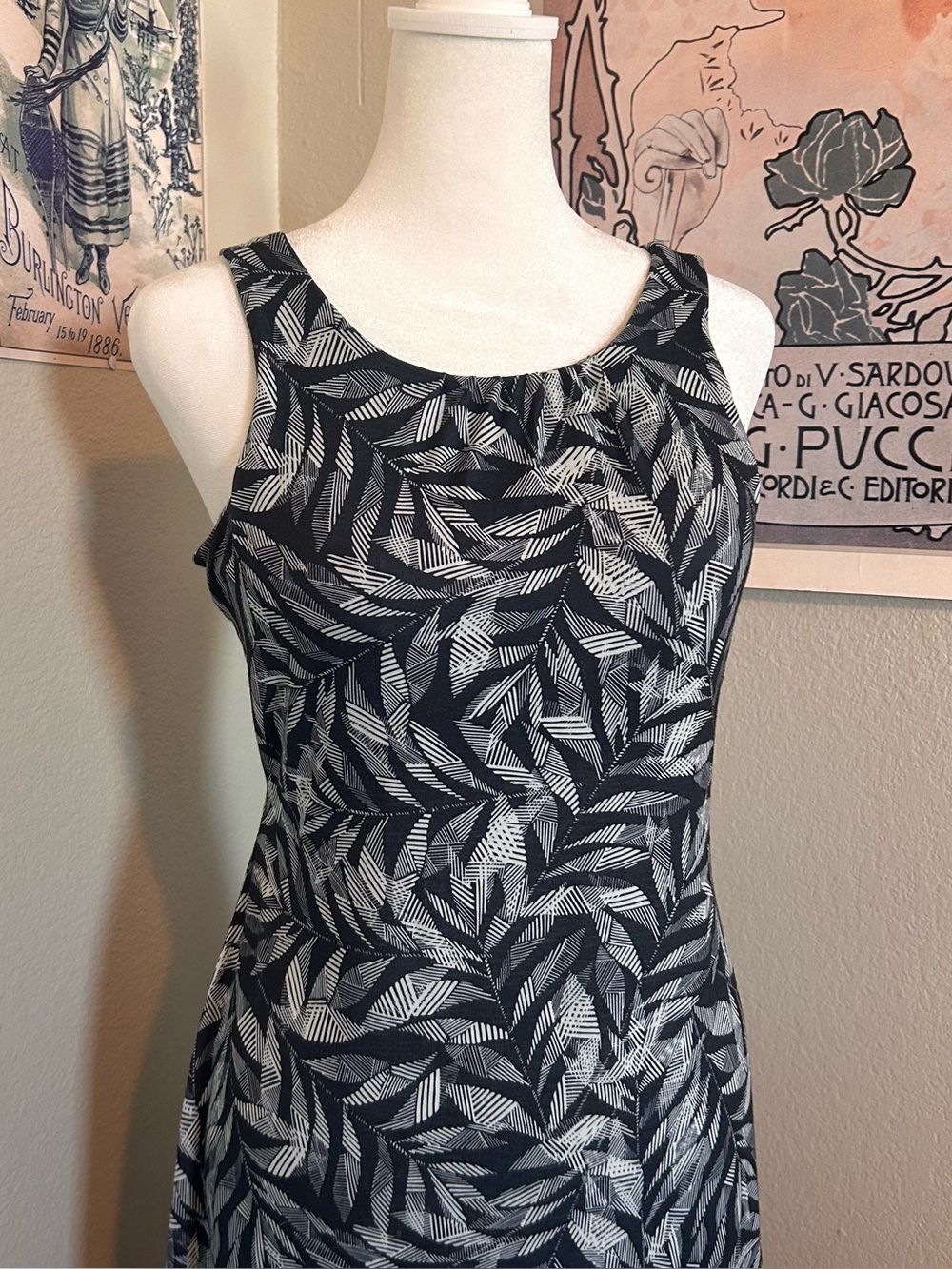 PrAna Black & Grey Razorback Midi Dress